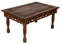 Farmhouse Coffee Table 36x24x18 Jali Carved Wood S466772