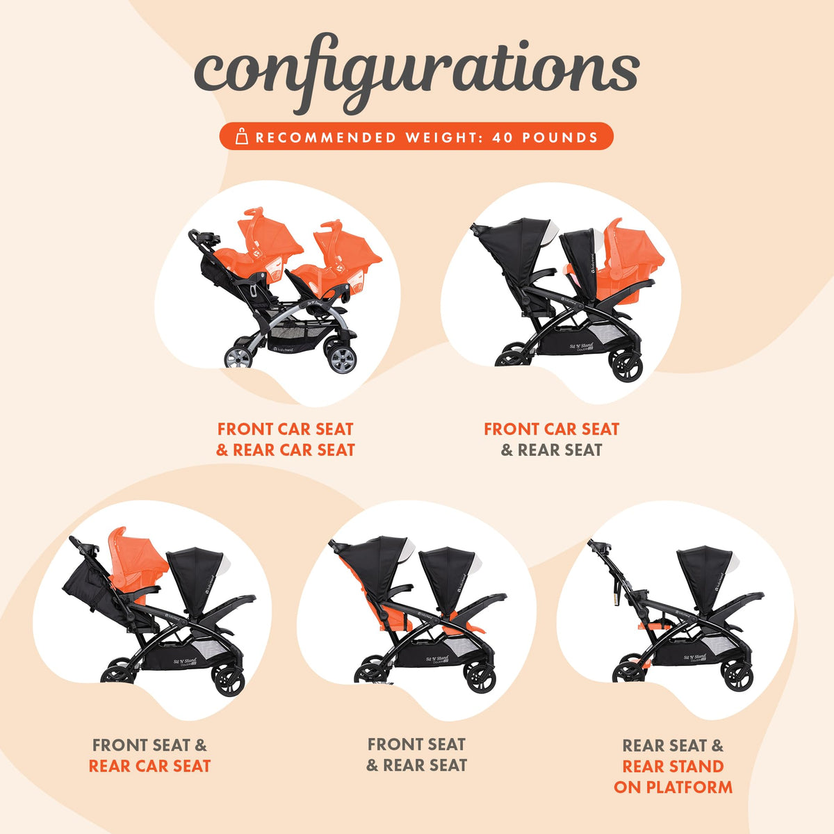 Double Stroller & 2 Car Seats P2541