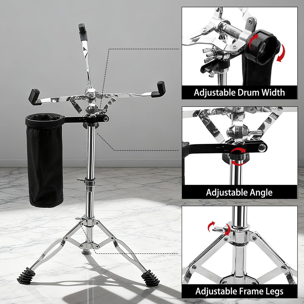 Adjustable Snare Drum Stand with Sticks Holder S95829