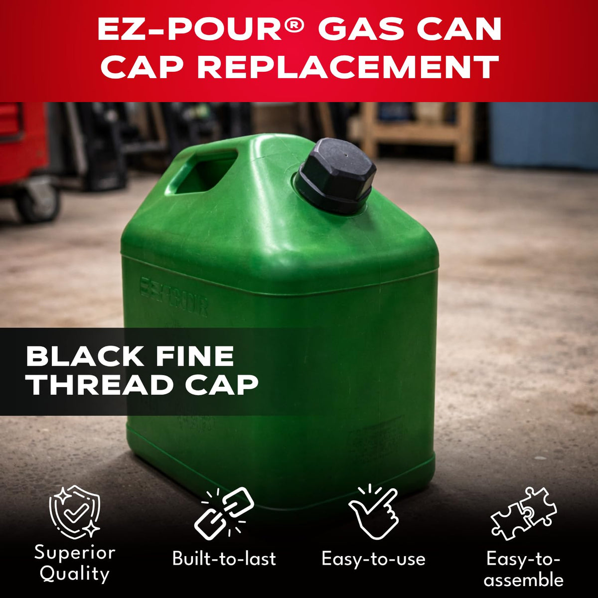 Black Fine Thread Storage Cap, Pack of 2 B60183