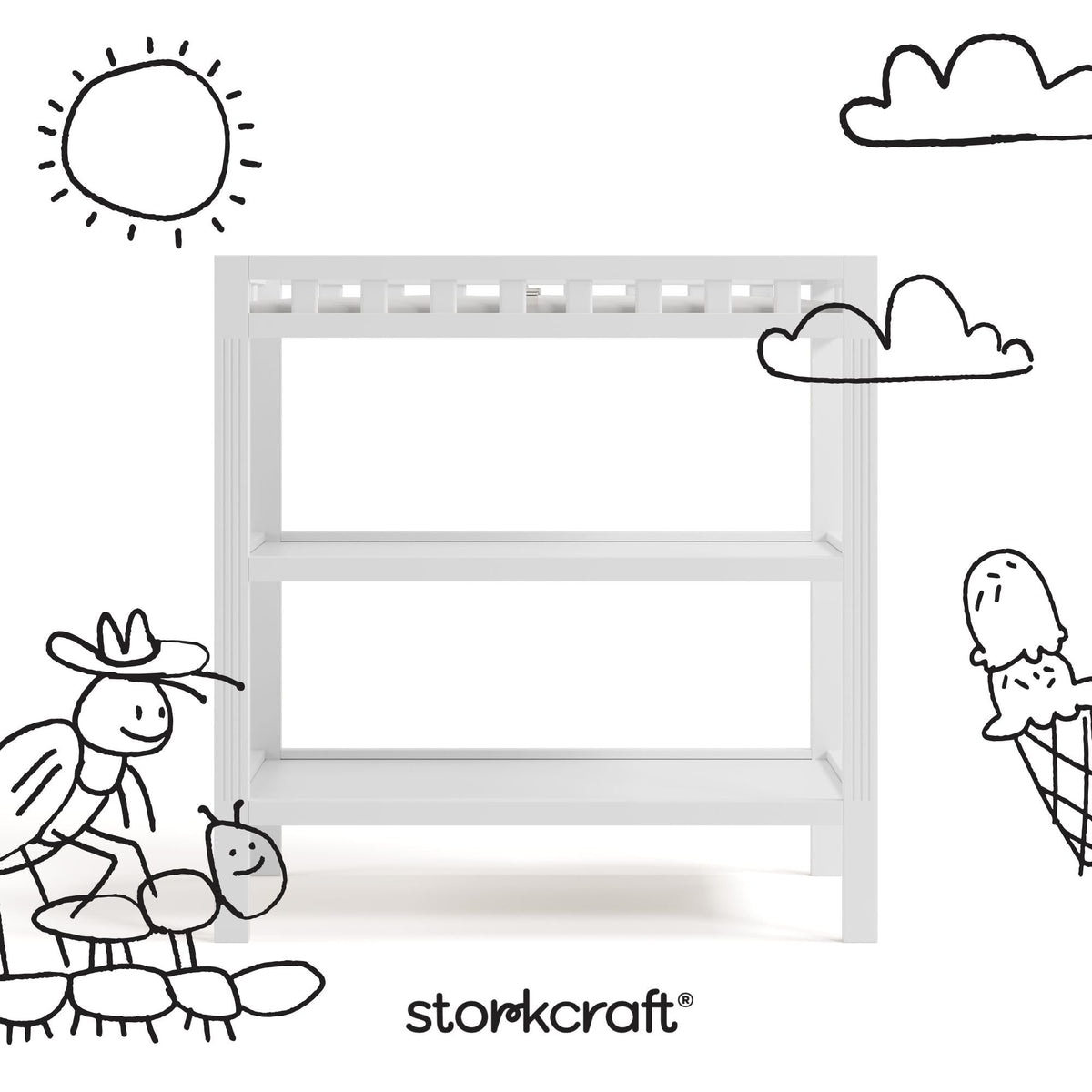 White Changing Table A1026