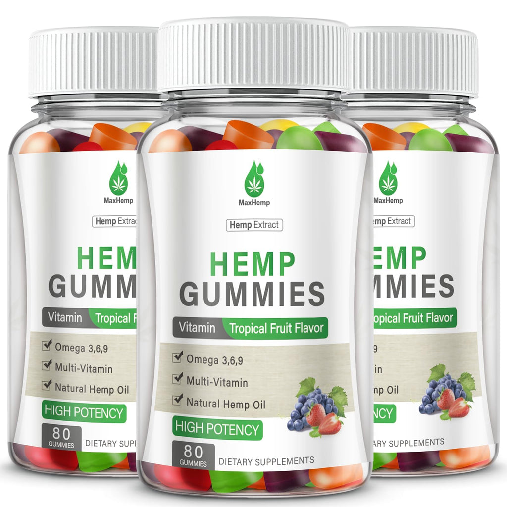 Hemp Gummies 100% Natural Organic Vegan 3 Packs N439416