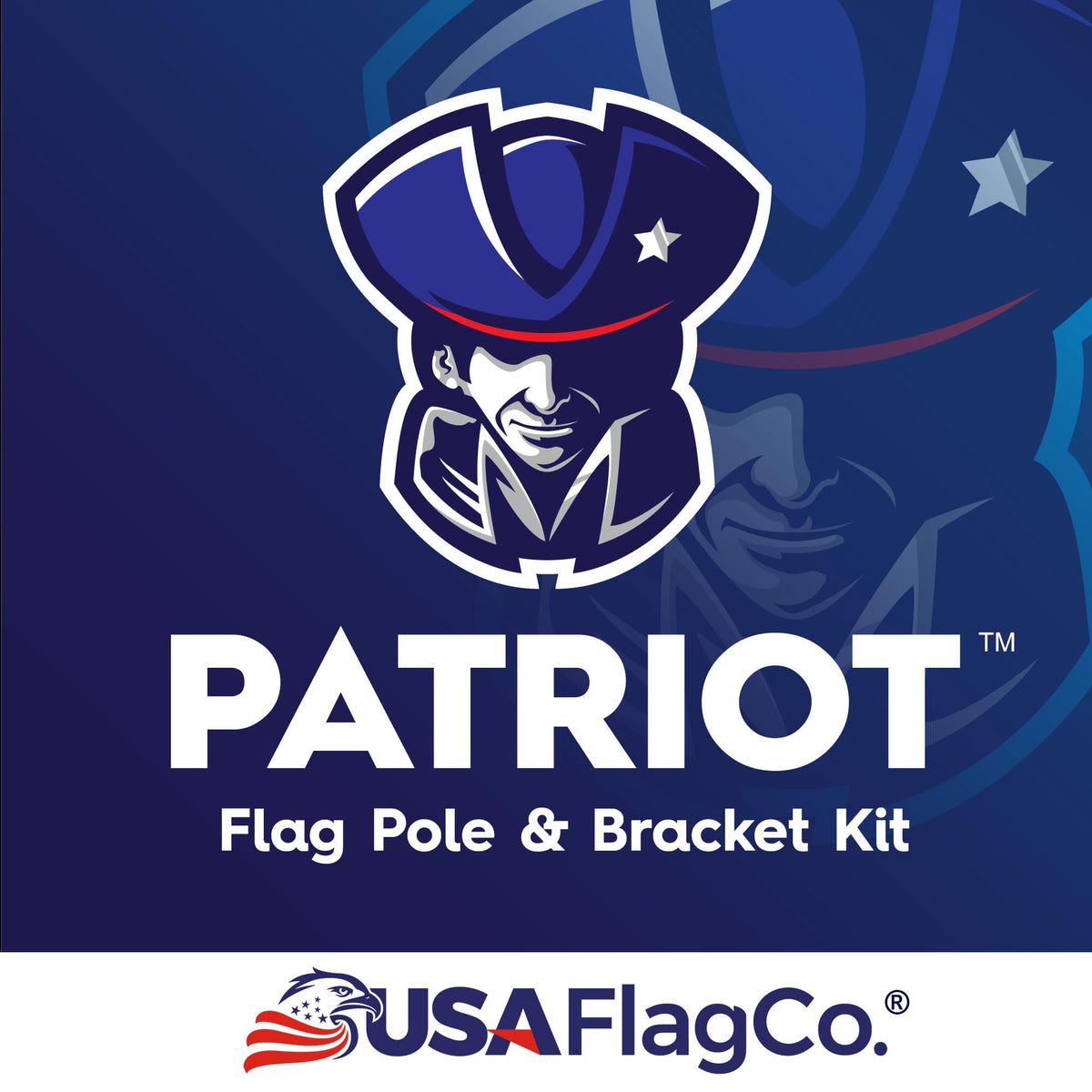 Flag Pole and Bracket Kit Brushed Aluminum E88344