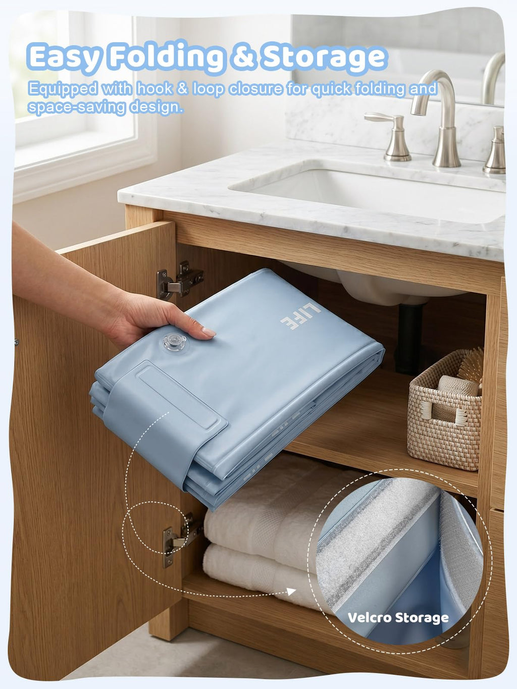 Collapsible Dog Bath Tub with Side Drain Outlet S7509