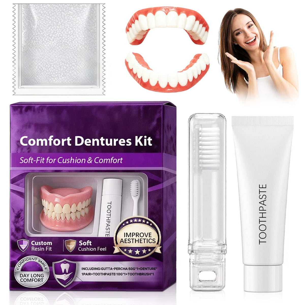Heat Moldable Temporary Denture Kit 1 Set B367