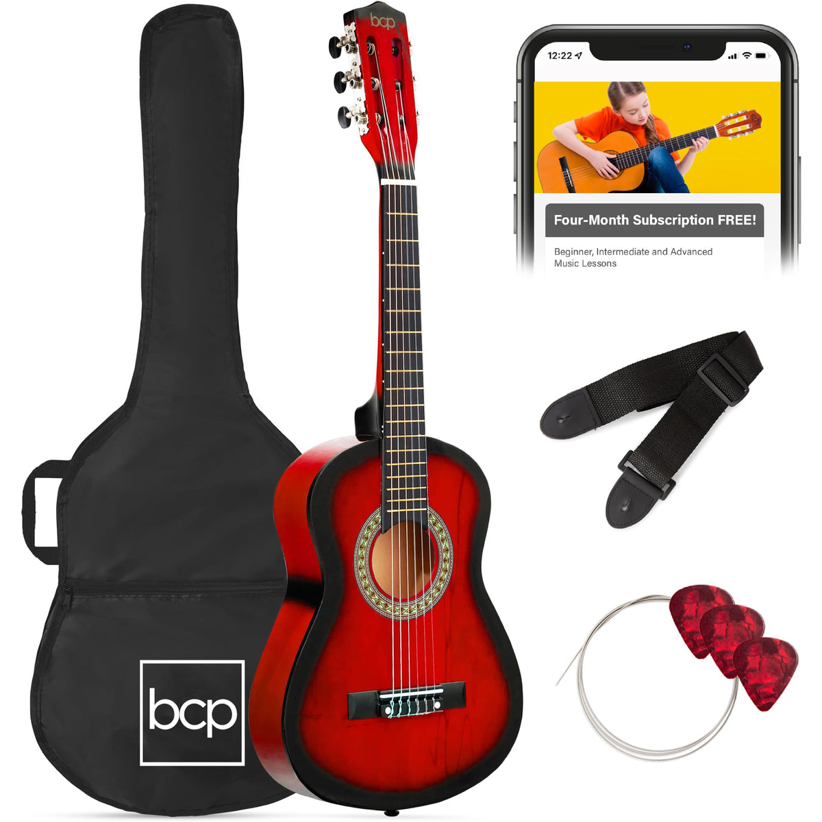 30in Kids Acoustic Guitar Starter Kit with Case V20522