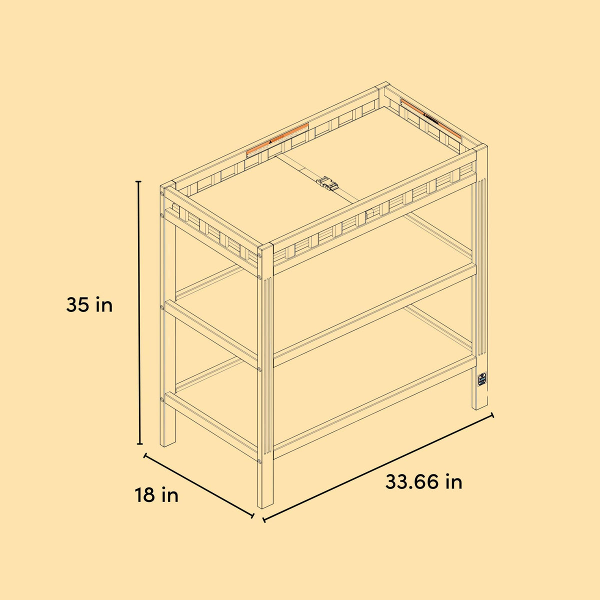 White Changing Table A1026
