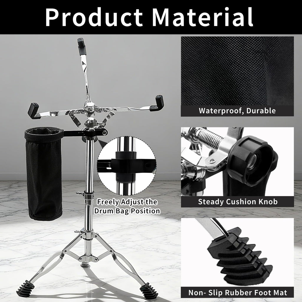 Adjustable Snare Drum Stand with Sticks Holder S95829