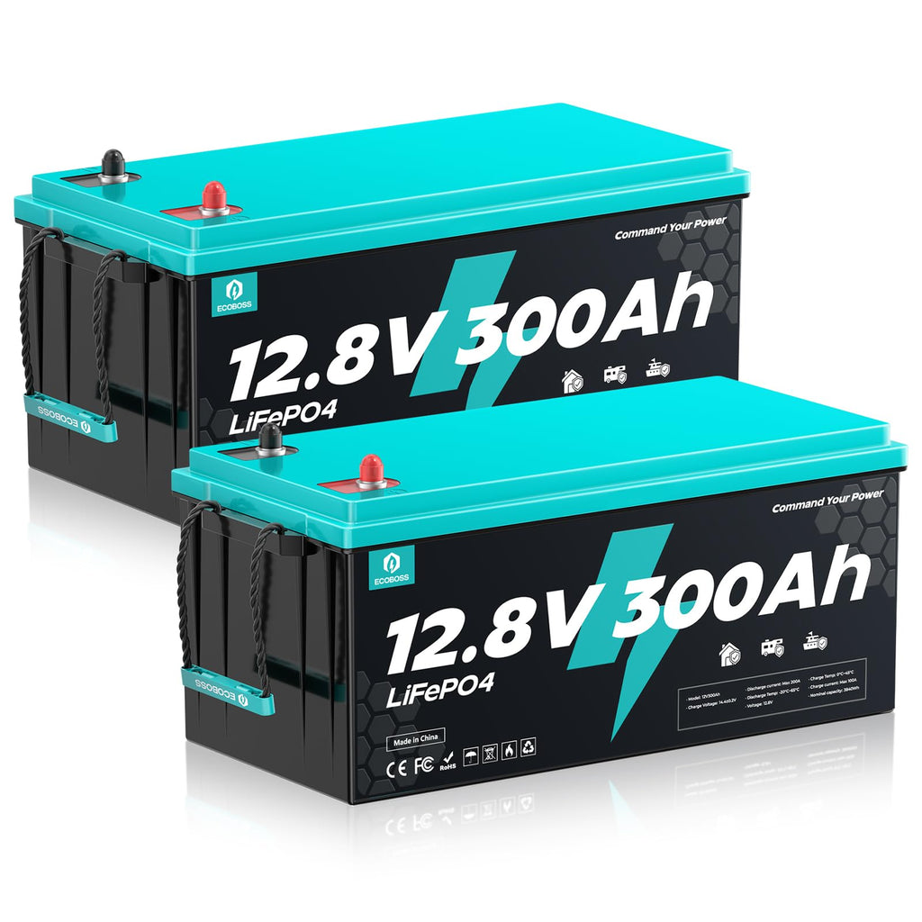 12V 300Ah LiFePO4 Deep Cycle Lithium Battery 2Pack U8116