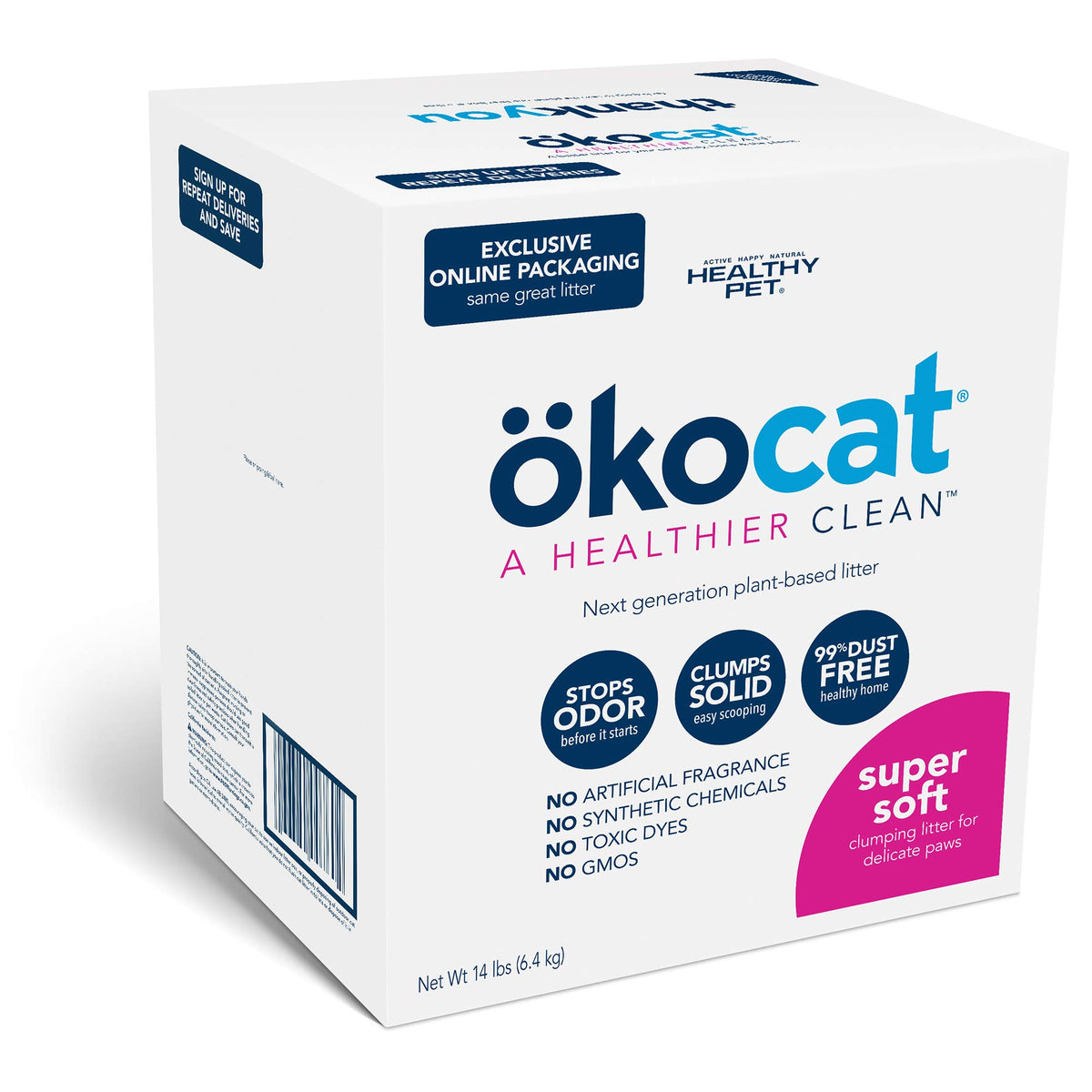 Super Soft Wood Clumping Cat Litter, Unscented, 14 pounds C240
