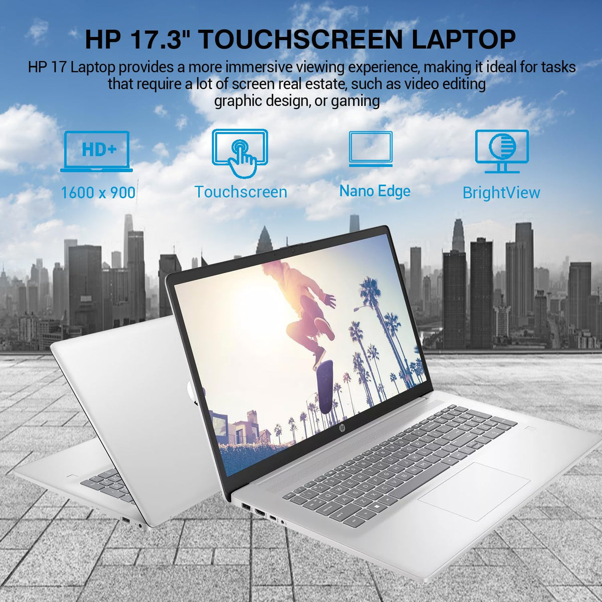17.3” Touchscreen Laptop, Intel 10-Core i7, 16GB RAM 512GB SSD A124