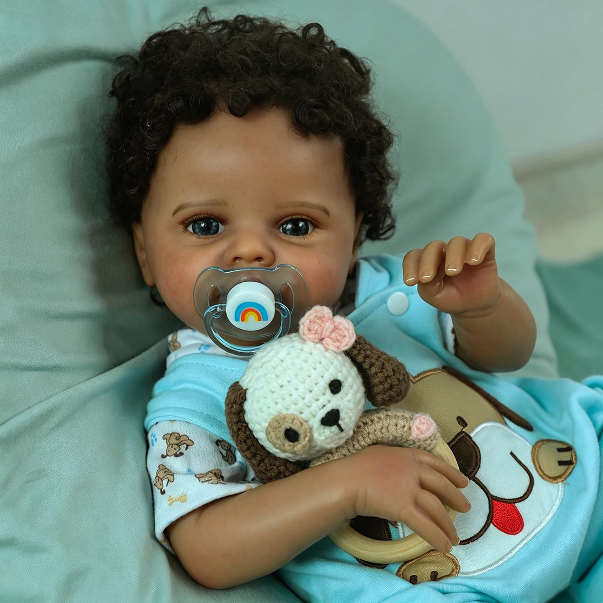 Black 20 Inch Reborn Baby Doll N918