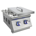Double Grilling Side Burners 304 Stainless Steel 2 * 15,000BTU M8196