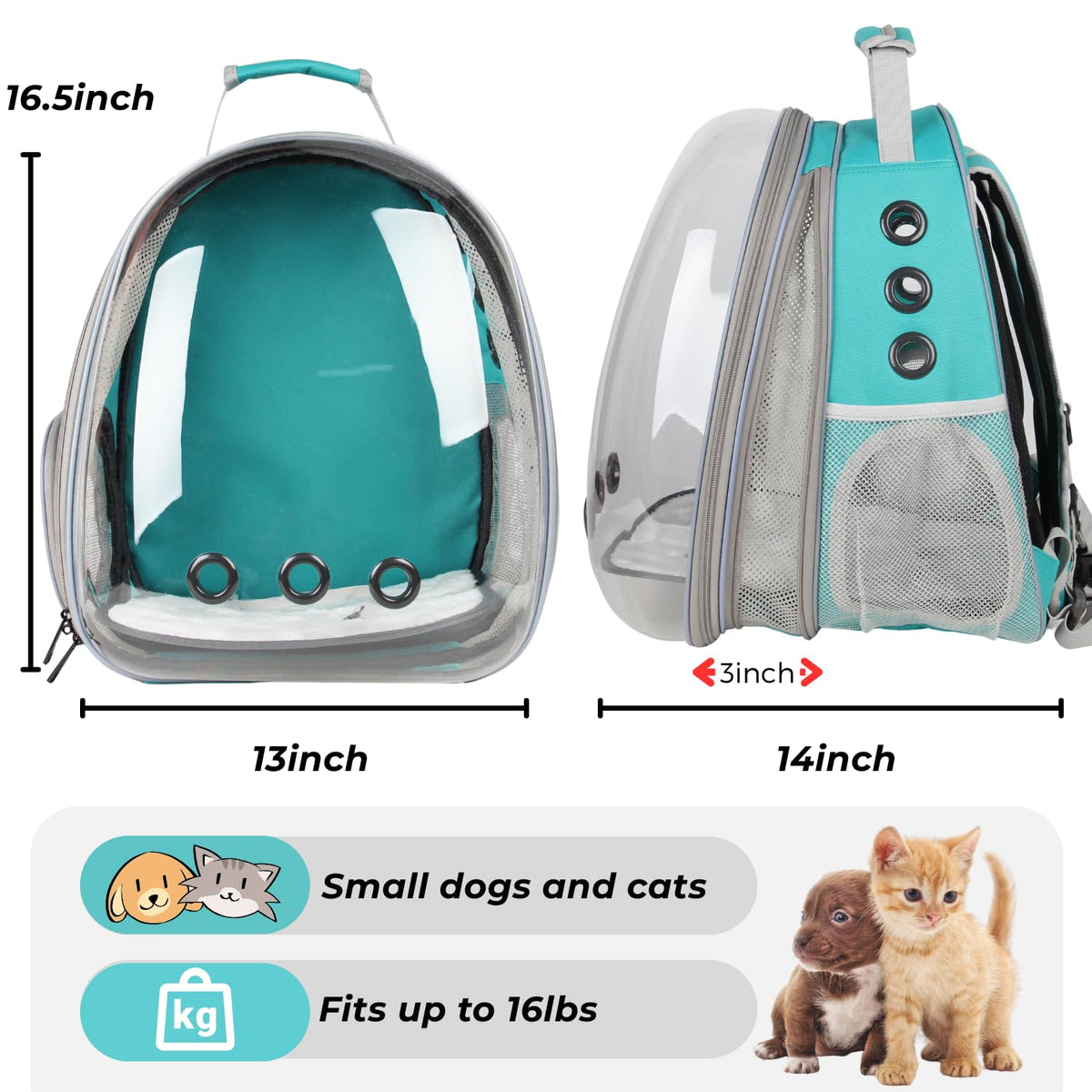 Expandable Cat Backpack with Mini Fan P194