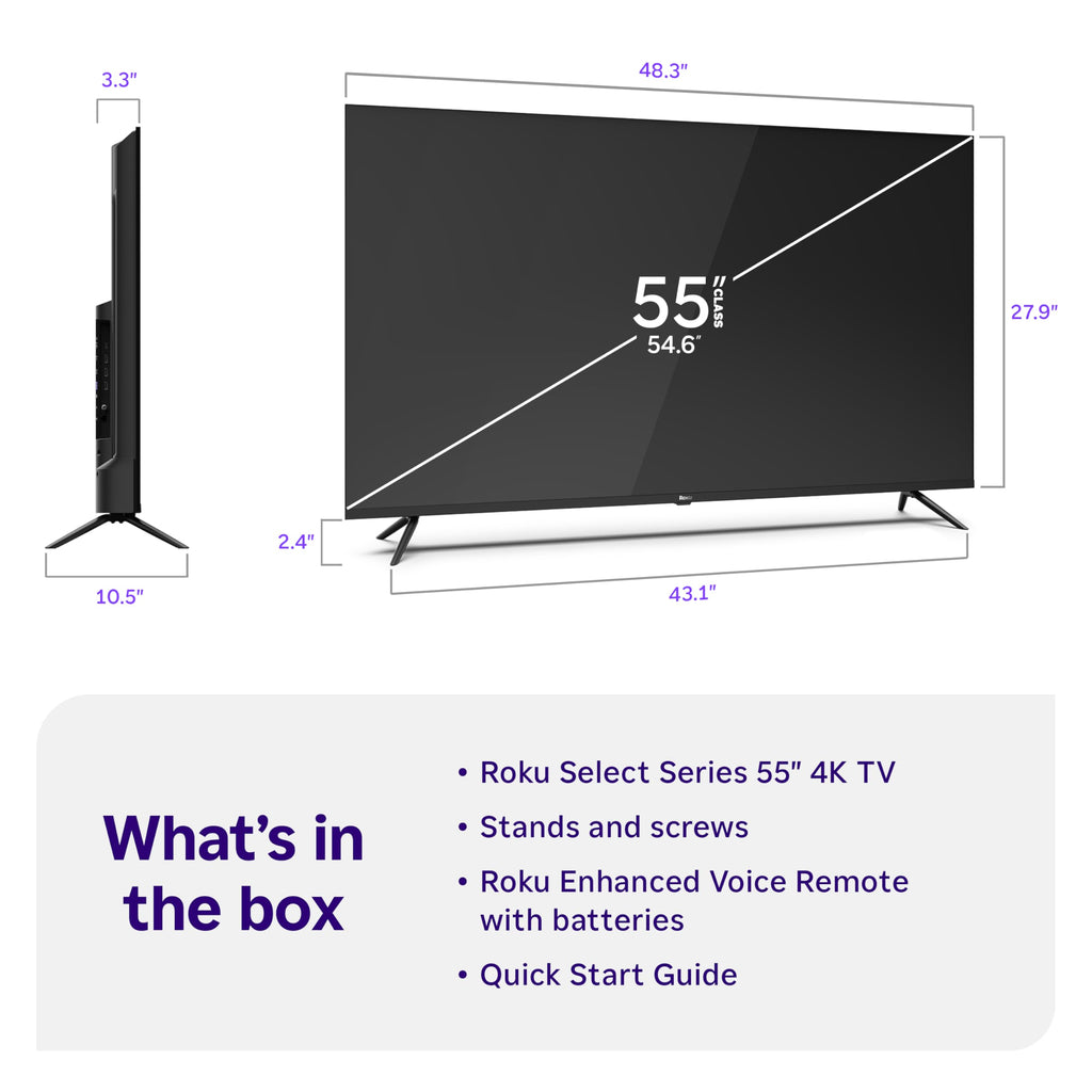 55-Inch 4K HDR LED Smart TV U839