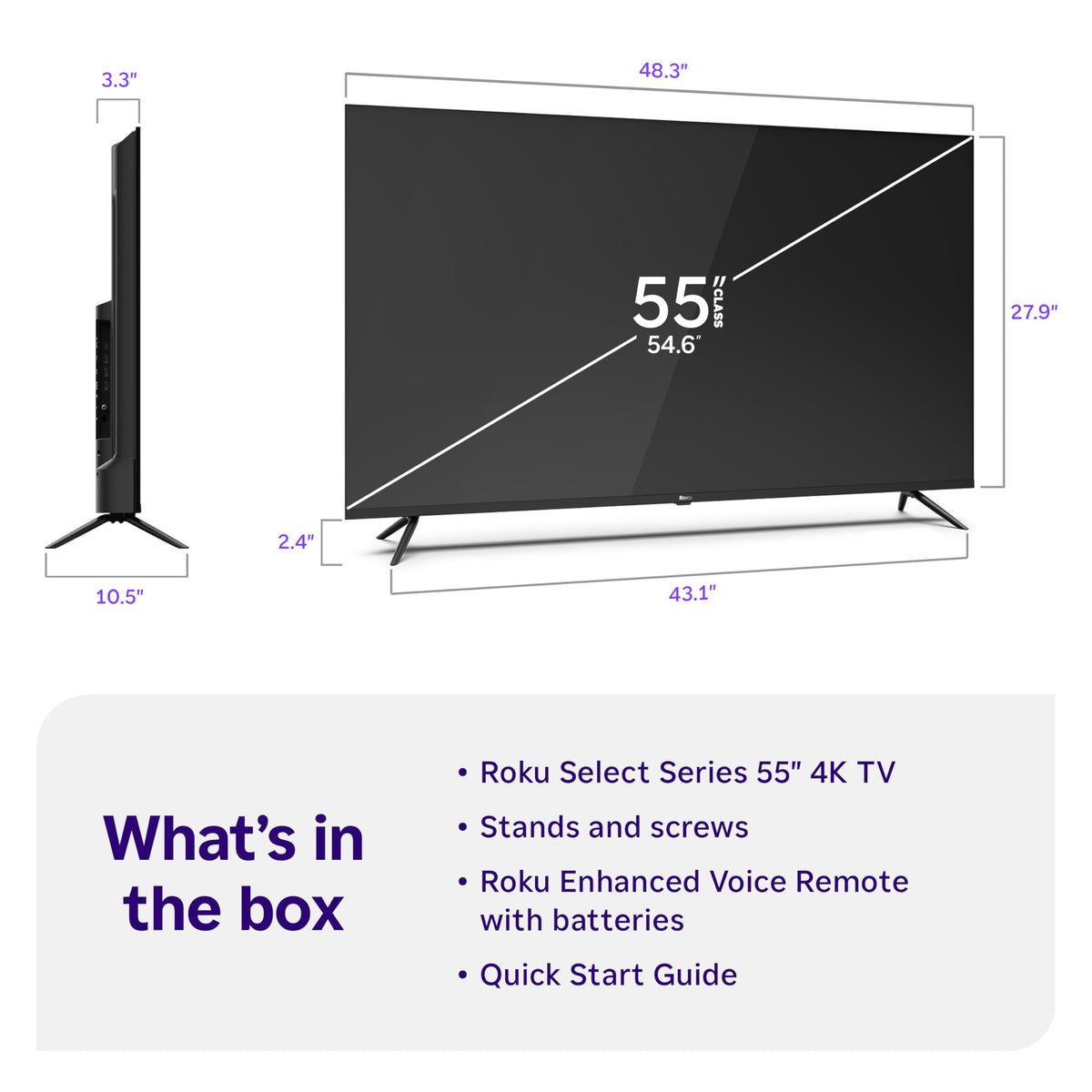 55-Inch 4K HDR LED Smart TV U839