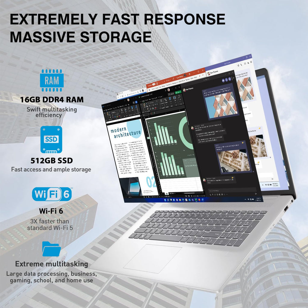 17.3” Touchscreen Laptop, Intel 10-Core i7, 16GB RAM 512GB SSD A124