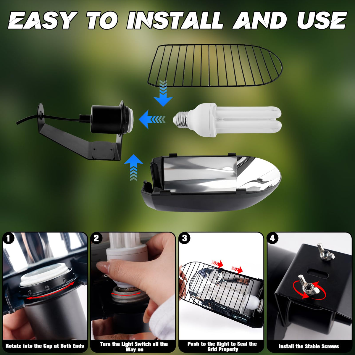 Bird Cage Light Fixture Combo Kit with Adjustable Timer Q277