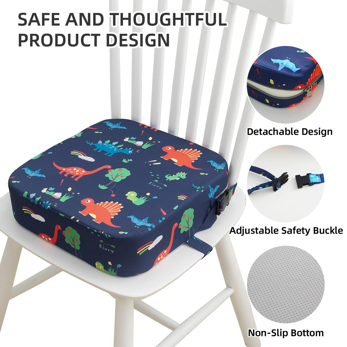 Portable Kids Booster Seat with Safety Buckles O57835