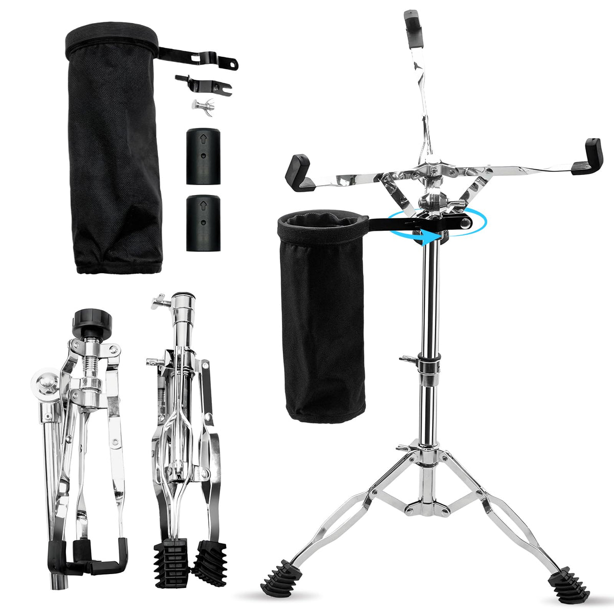Adjustable Snare Drum Stand with Sticks Holder S95829