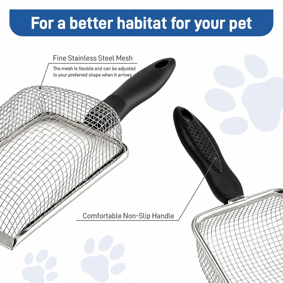Stainless Steel Cat Litter Scoop G8738