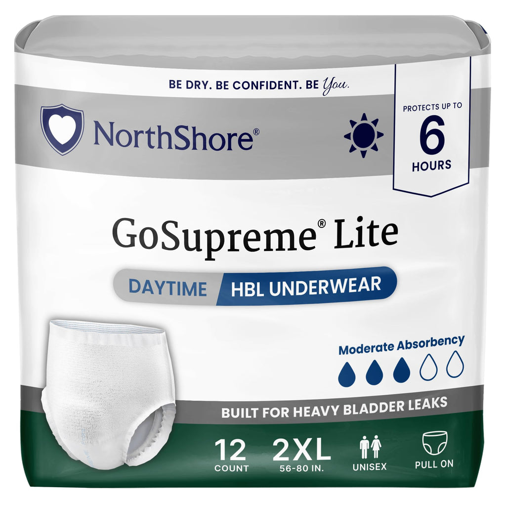 White 2XL Daytime Underwear 12 Count O7762