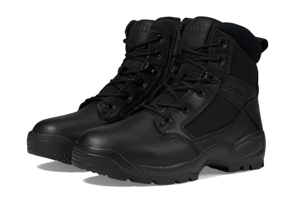 Black 6-Inch Side-Zip Work Boots Z43505