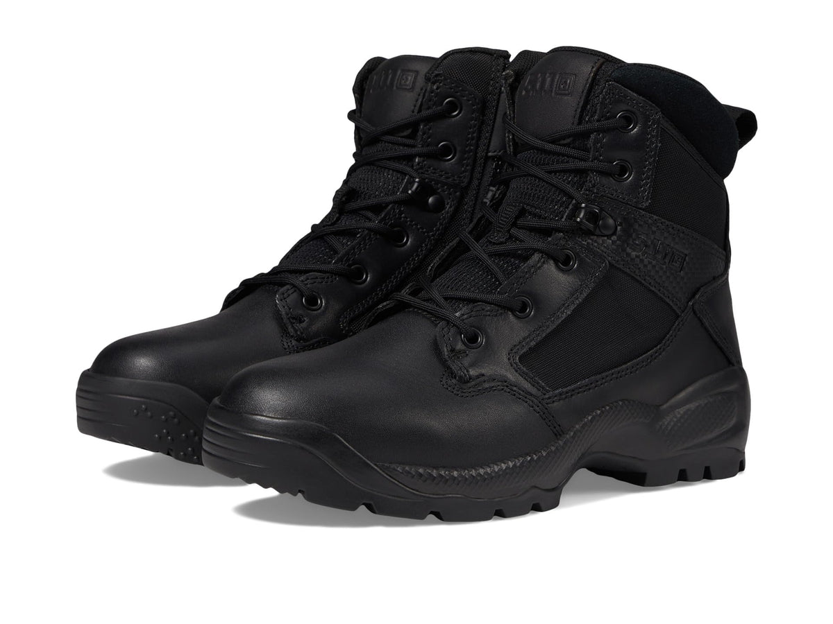 Black 6-Inch Side-Zip Work Boots Z43505