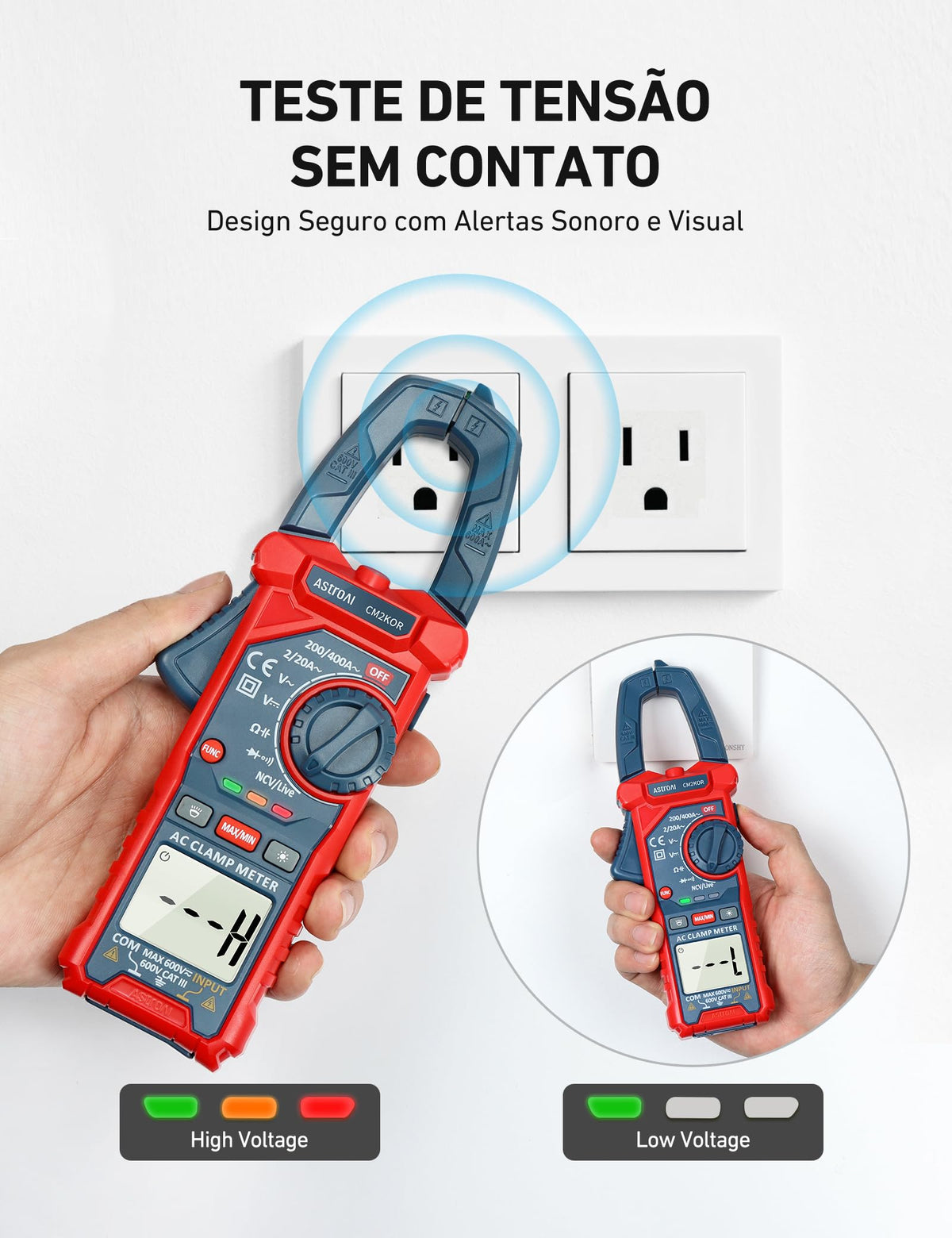 Digital Clamp Meter Multimeter 2000 Counts Auto-ranging D841