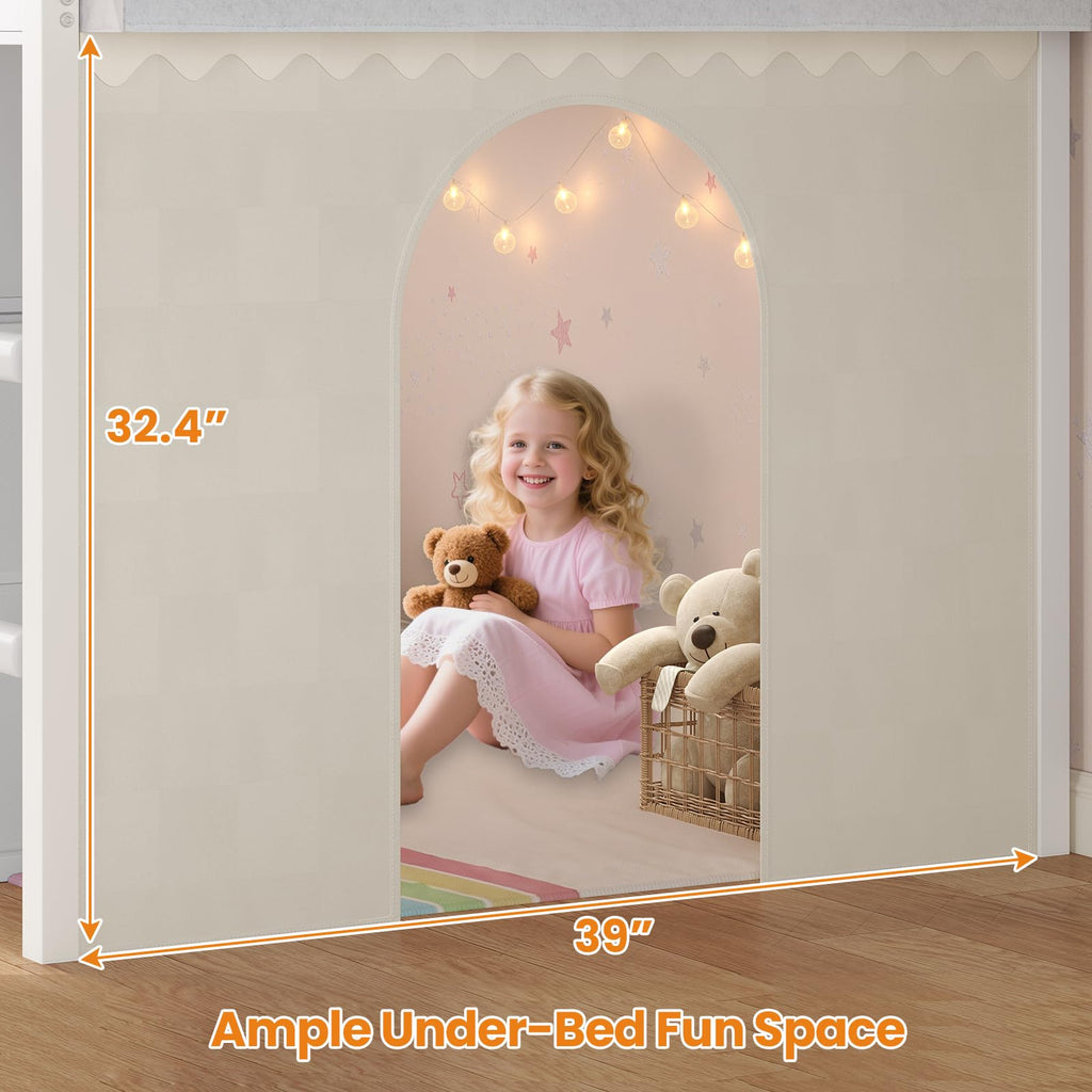 Twin Size Low Loft Bed with 8 Storage Drawers B15058