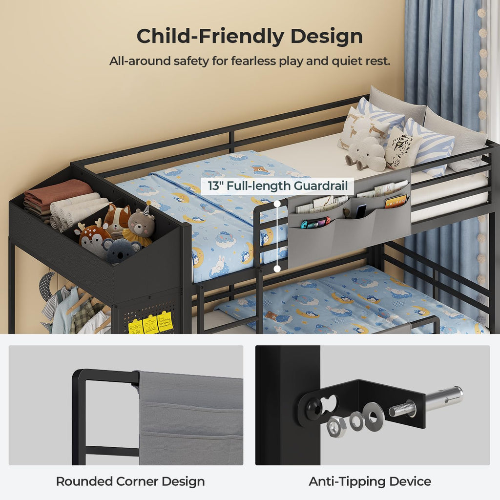 Triple Bunk Bed with 6 Storage Drawers C89640