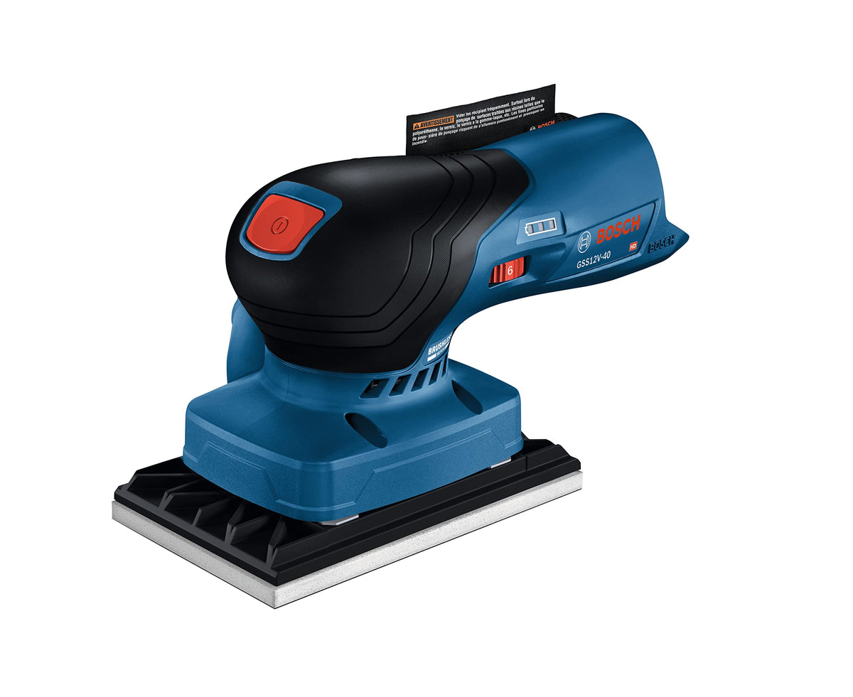 12V Brushless Orbital Finishing Sander with Dust Bag S689013