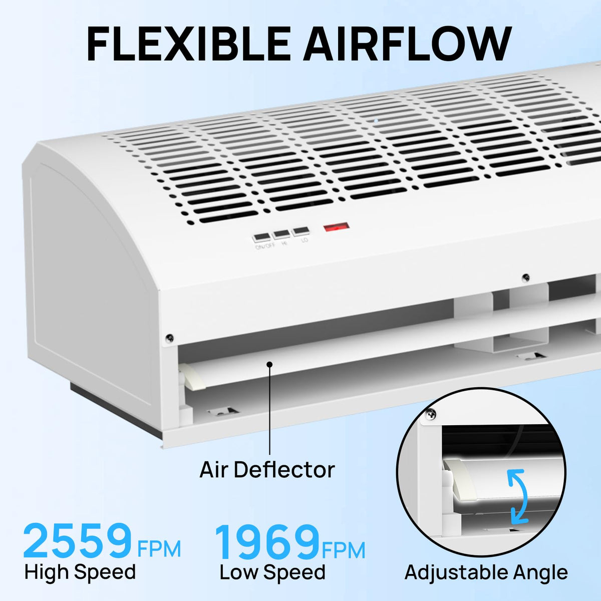 36-Inch Wall-Mounted Air Curtain Fan with Magnetic Switch M435748