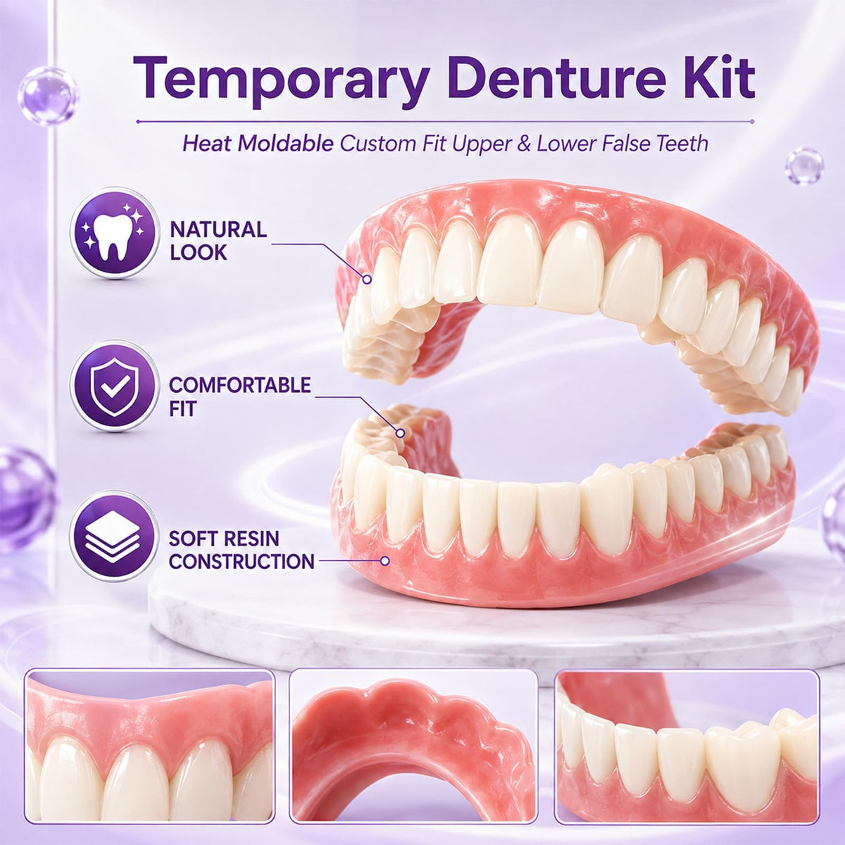 Heat Moldable Temporary Denture Kit 1 Set B367