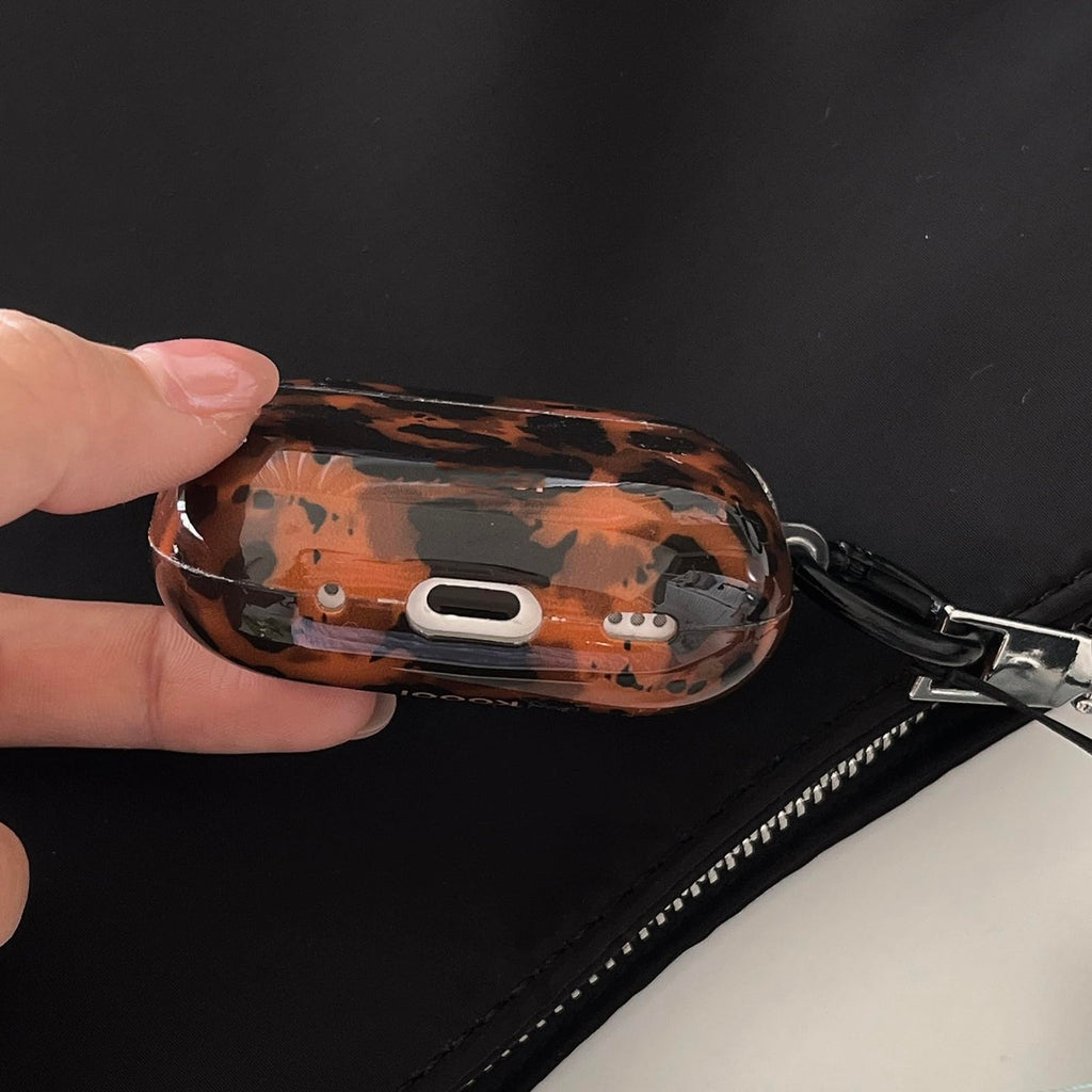Leopard Cheetah Print AirPods 3rd Generation Case with Keychain I358