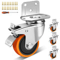 3 Inch Side Mount Casters Set of 4 with Brakes D299224