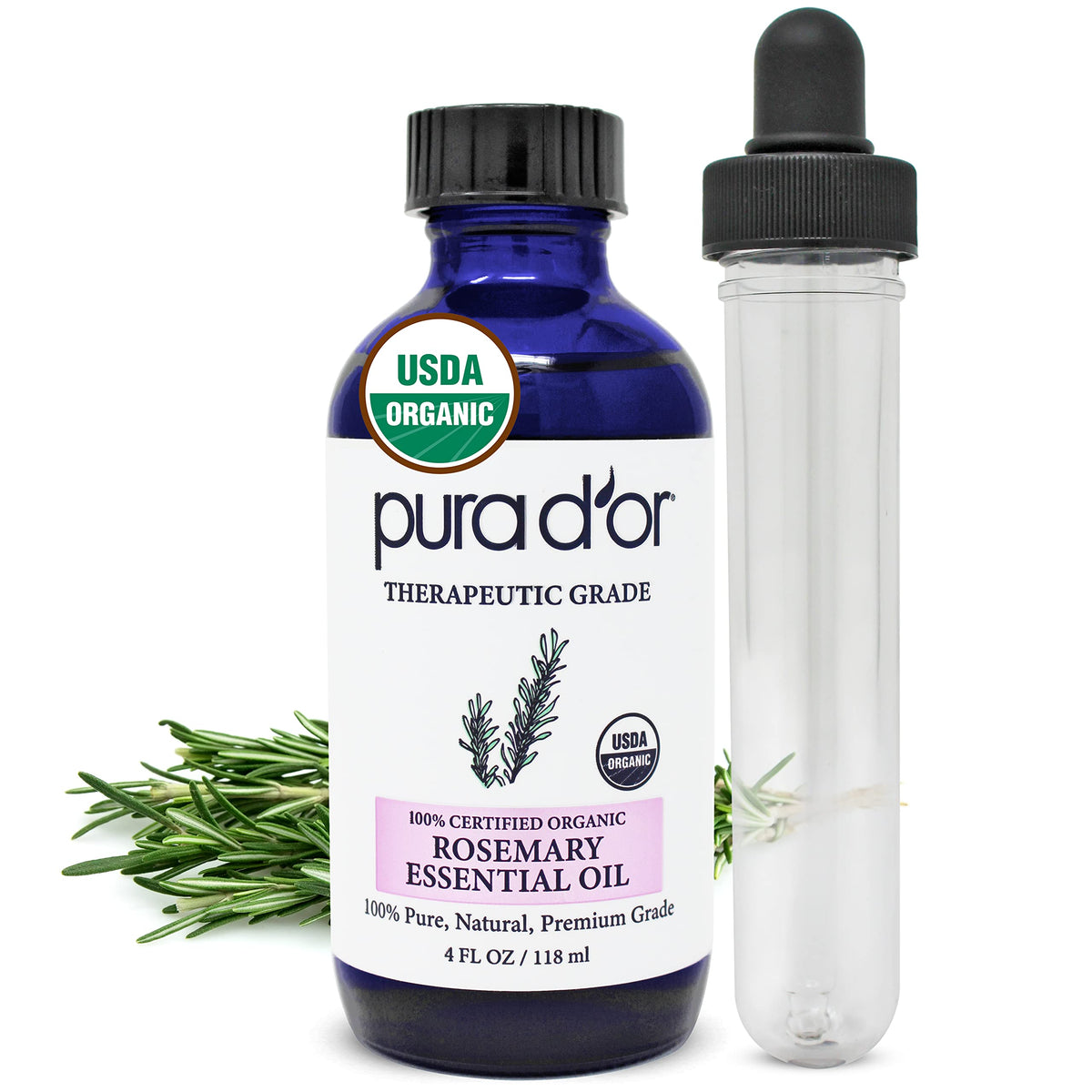 Organic Lavender & Rosemary Essential Oils Bundle 4oz Each M9714