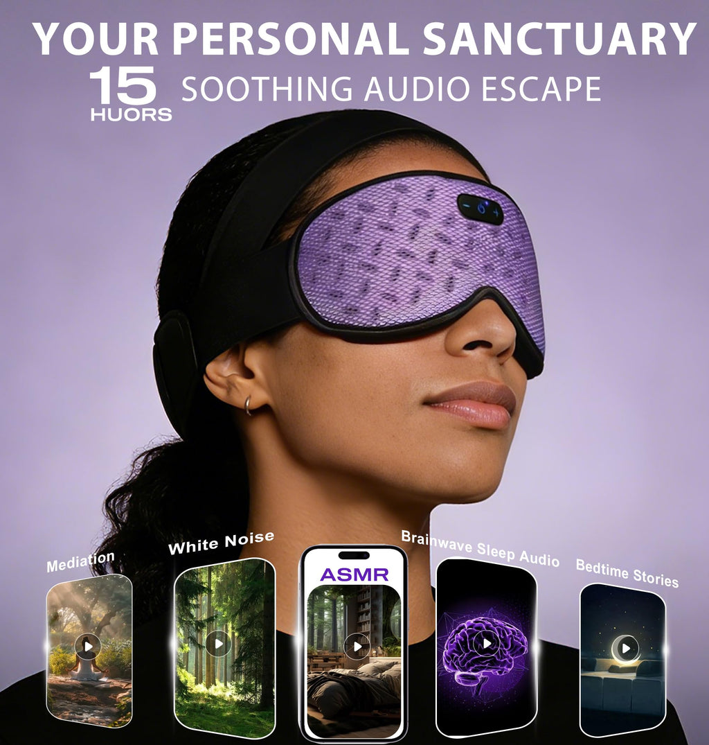 Bluetooth Sleep Mask Headphones with Hot Cold Compress B757256
