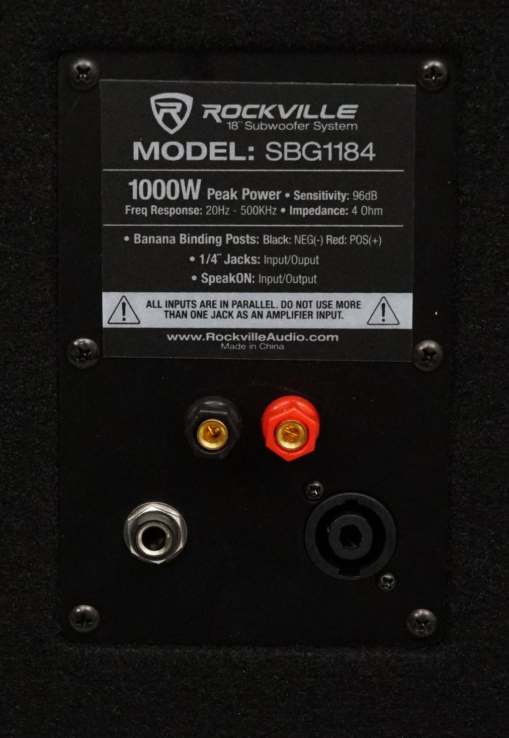18" Passive DJ Subwoofer 4 Ohm MDF S28052