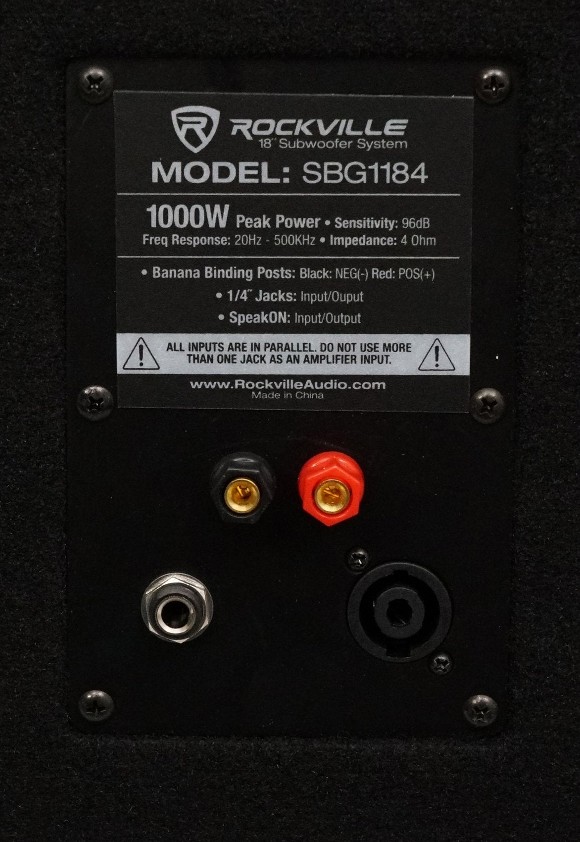 18" Passive DJ Subwoofer 4 Ohm MDF S28052