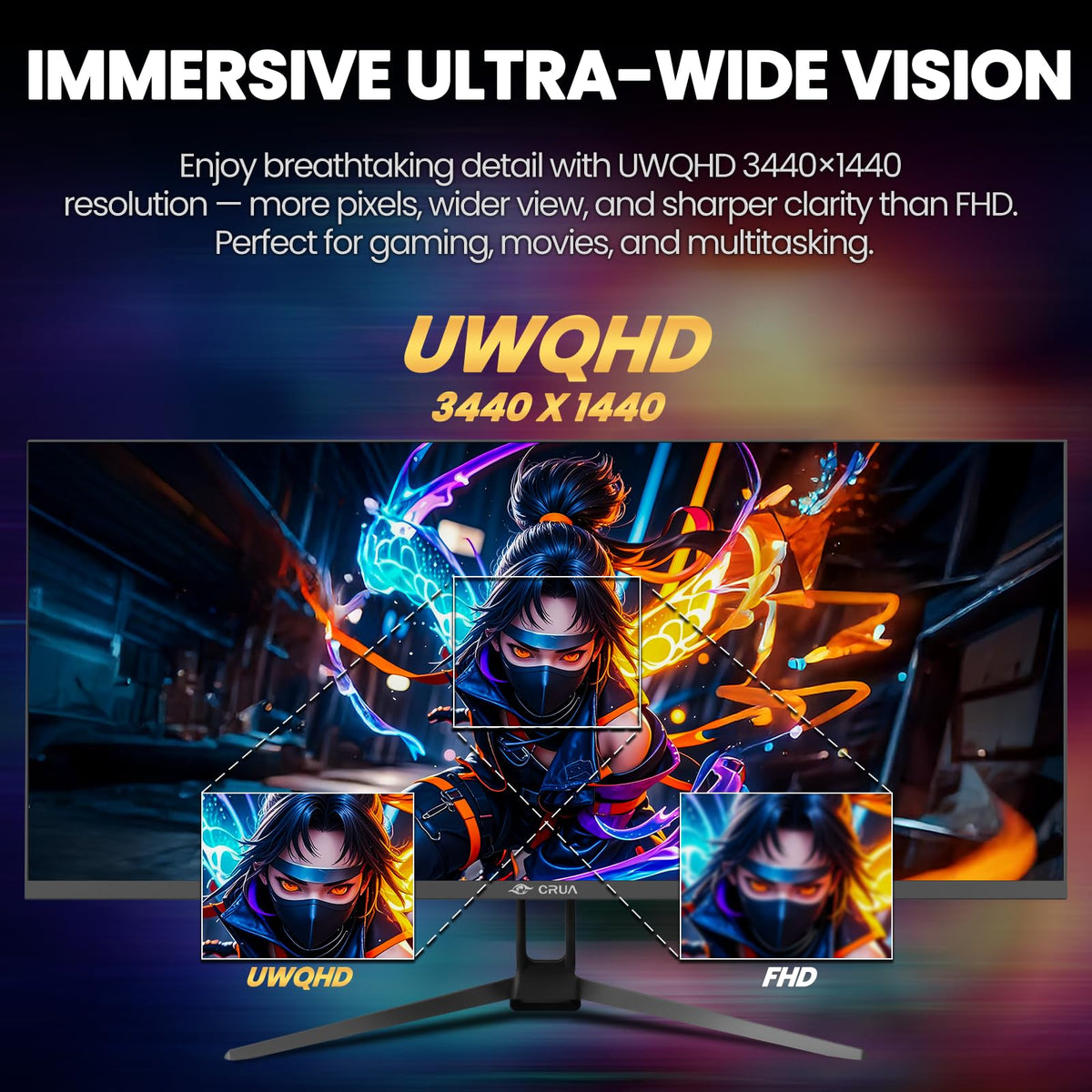 34 Inch 165Hz UWQHD IPS Ultrawide Gaming Monitor C21456
