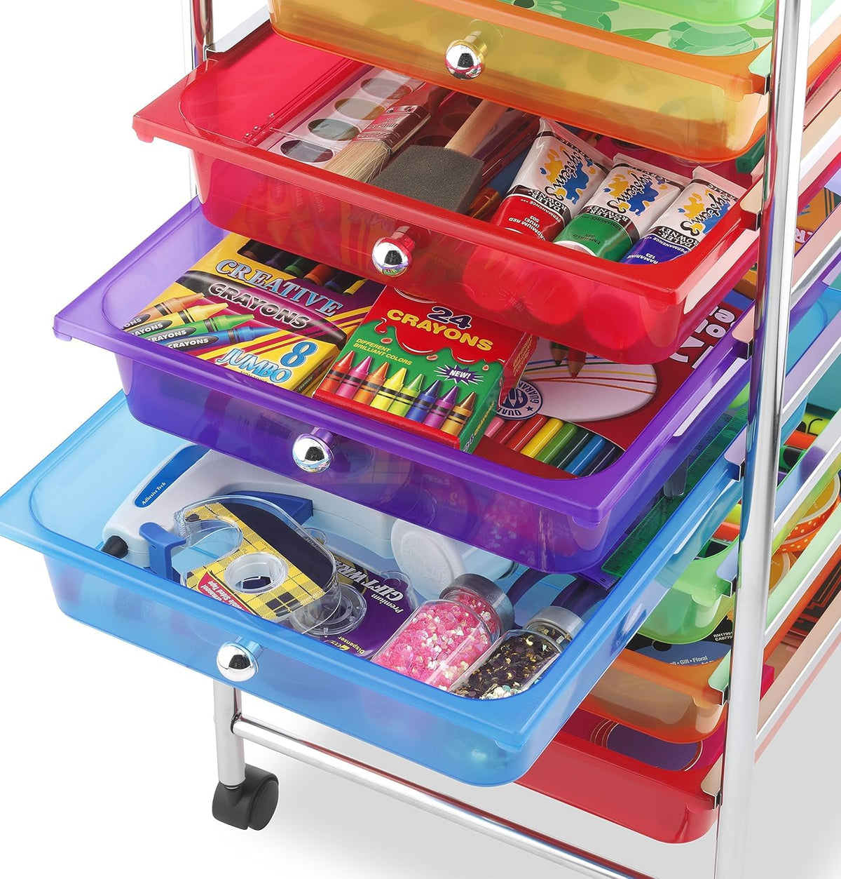 10 Drawer Rolling Craft Storage Cart B108