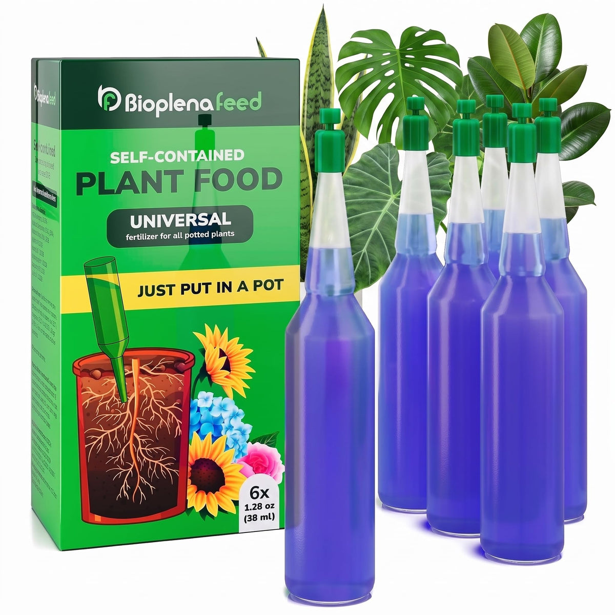 Liquid Plant Food Fertilizer 6-Pack Concentrated Nutrient Solution R7524