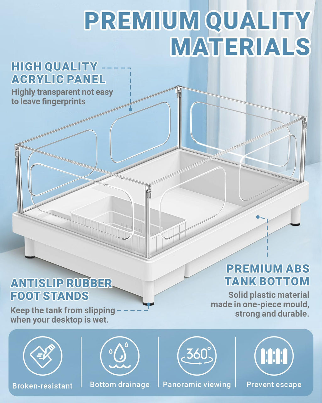 Small Turtle Tank Kit with Adjustable Lamp and Filter K69525
