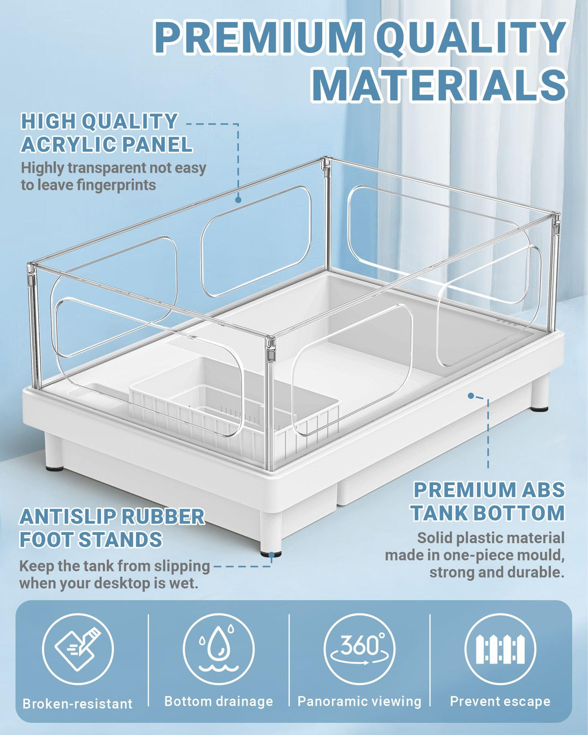 Small Turtle Tank Kit with Adjustable Lamp and Filter K69525