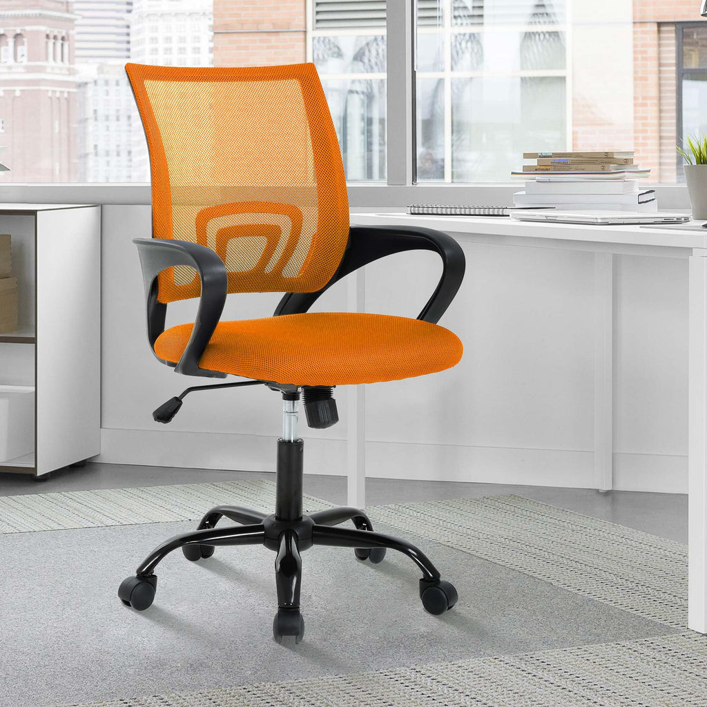 Orange Adjustable Mesh Office Chair with Lumbar Support D53783