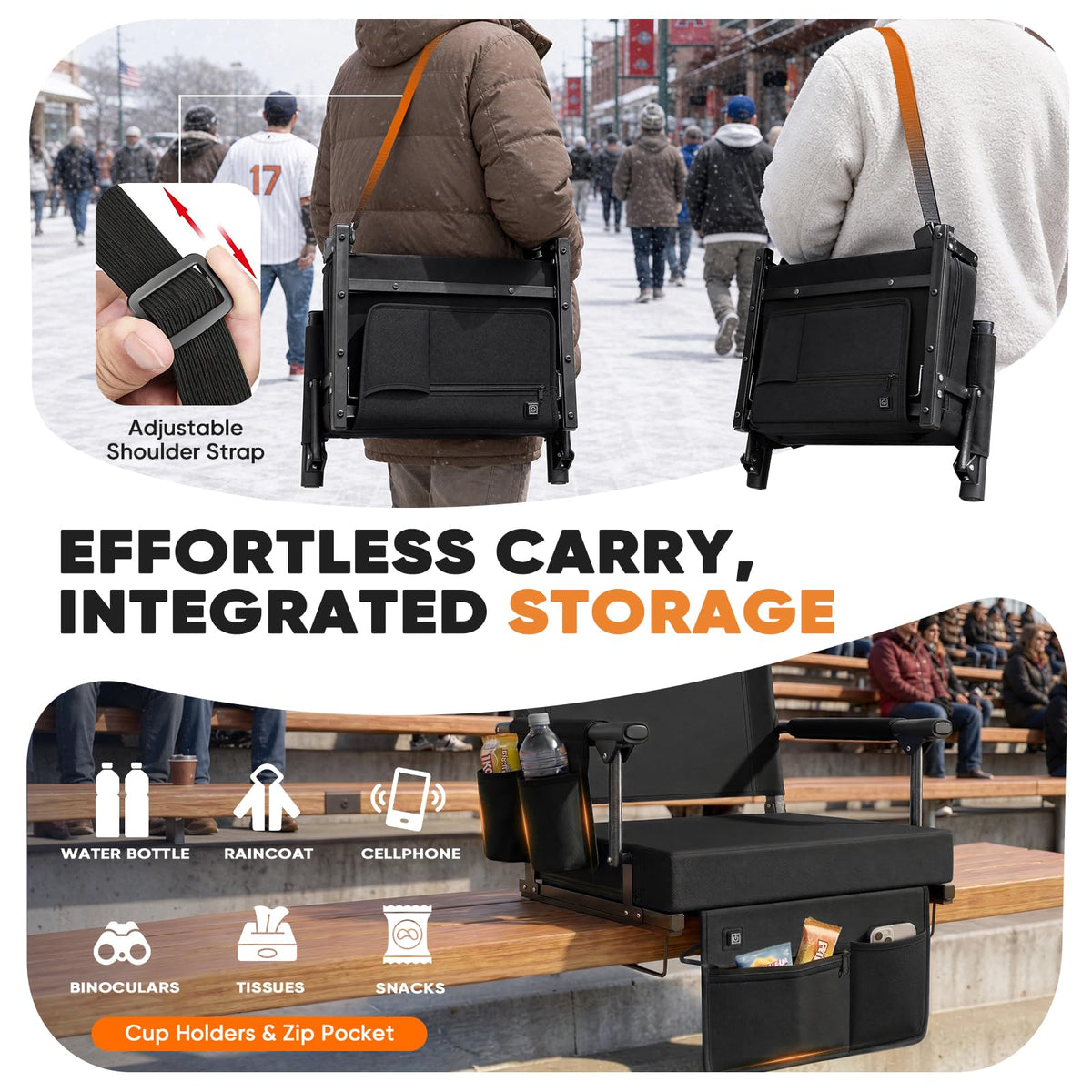 Stadium Seats with Back Support & Armrests G5754