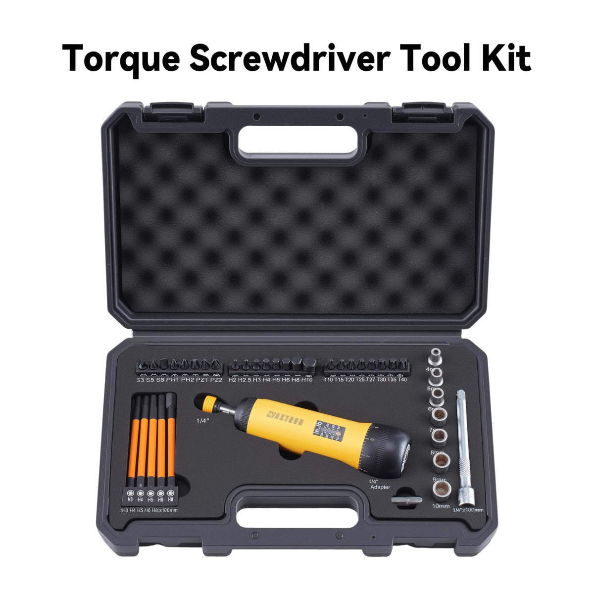 Torque Screwdriver Bit Set, 39-Piece 10-70 in-lb I1584
