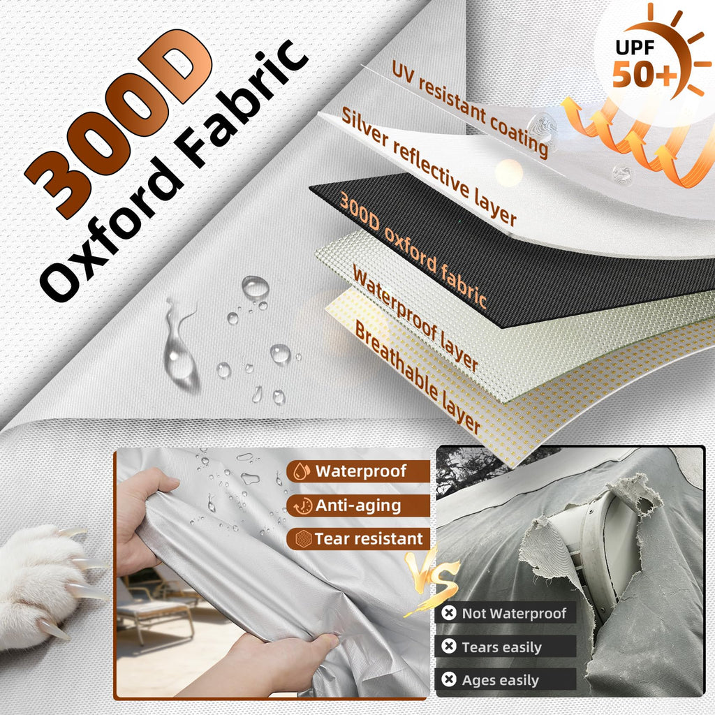 10-12ft Truck Camper Cover 300D Oxford C910530