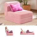 Pink Folding Convertible Sofa Bed D8824